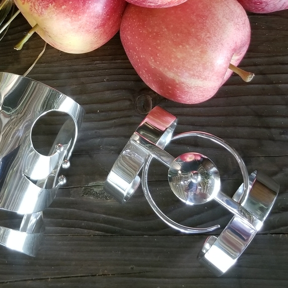 Sterling silver plated cuff bracelet ying yang - Picture 4 of 8